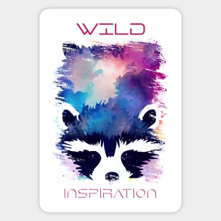 Raccoon Wild Nature Animal Colors Art Painting Sticker